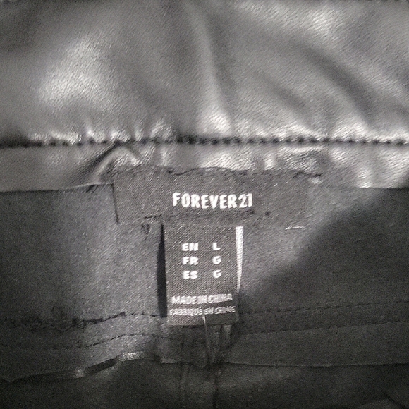 Black Faux Leather Pants - Picture 3 of 3